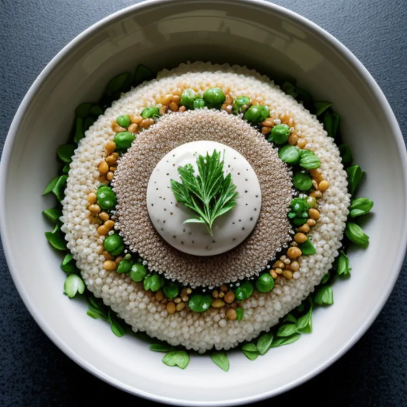 salad with dukkah dressing